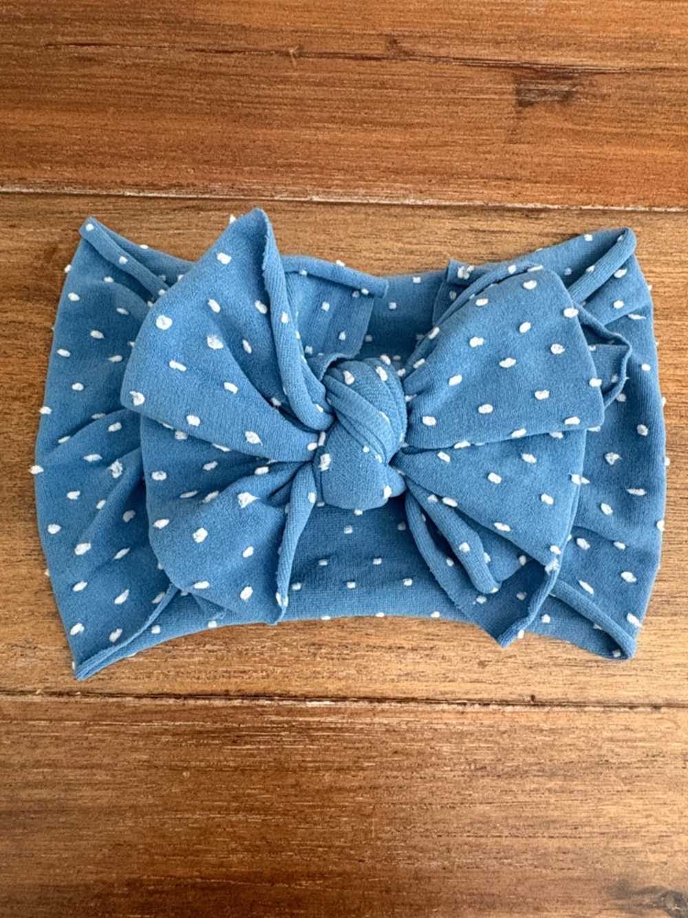 Baby Bling Shabby Dot FAB® Bow, Blue
